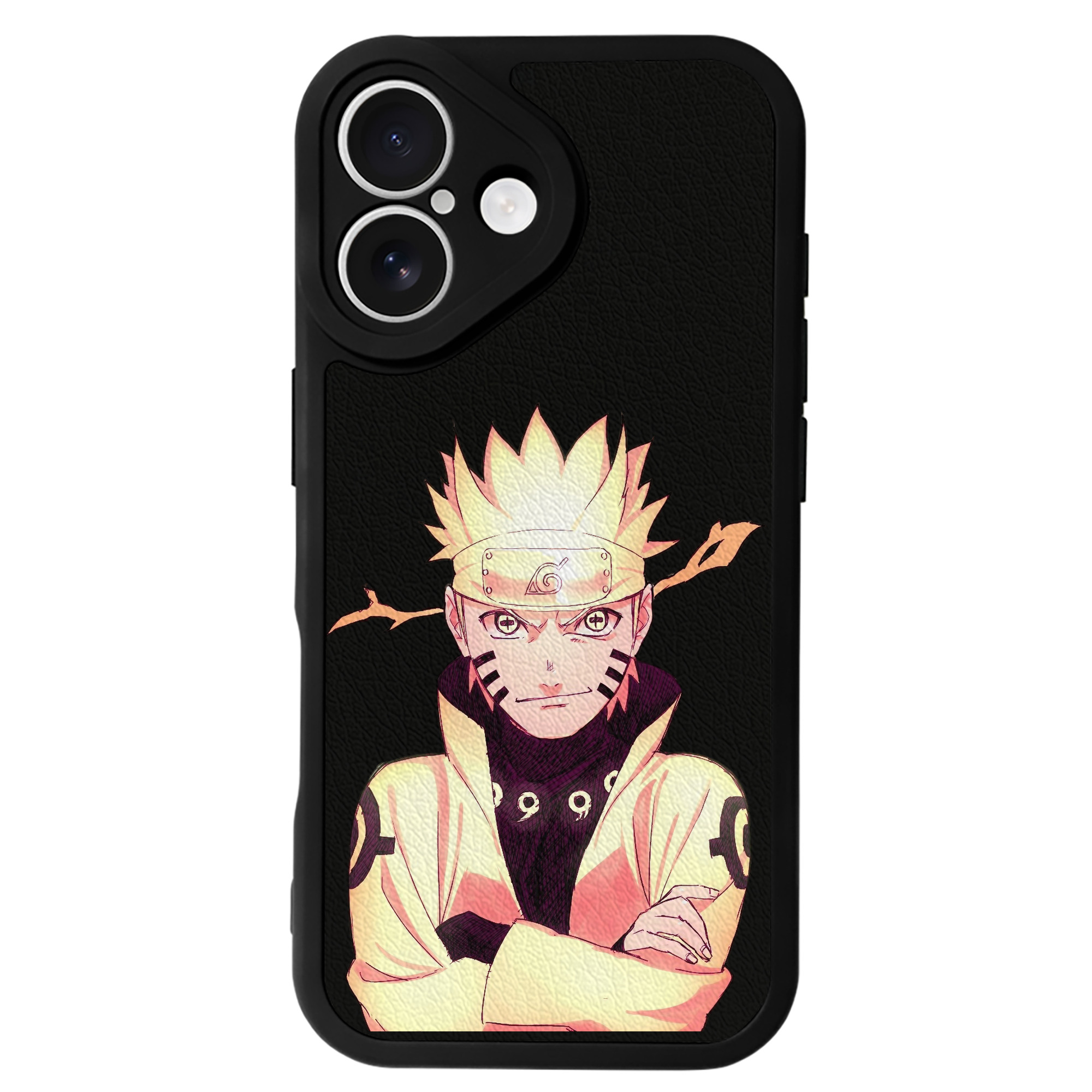（画像用） NARUTO -ナルト- うずまき ナルト Uzumaki Naruto 【iPhone 16シリーズ対応】シリコンスマホケース（レザー調） 材質：シリコン